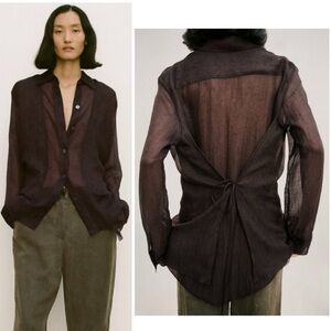 Structured multi positional shirt Zara Woman collection, adjustable